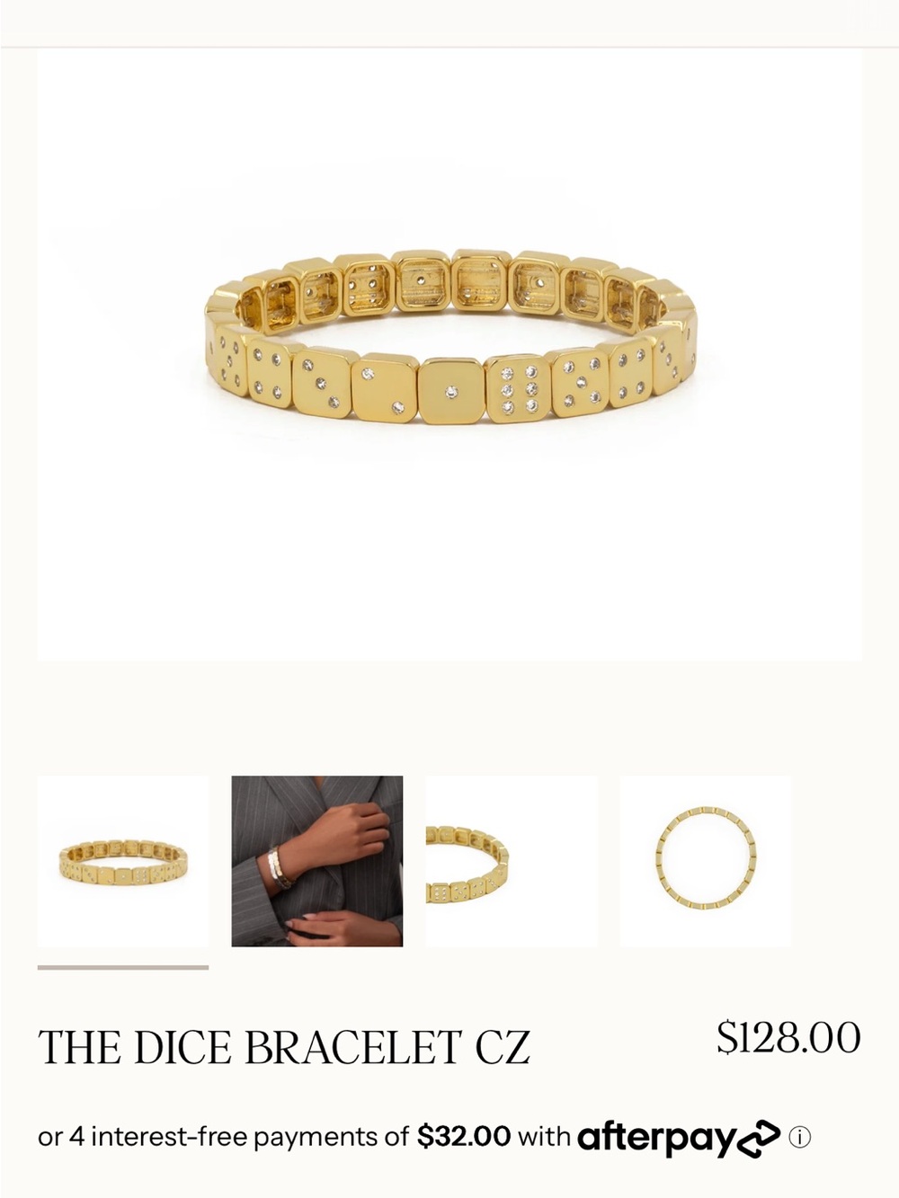 Lisa Gozlan The Dice Bracelet CZ